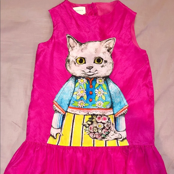 Pink silk Gucci dress